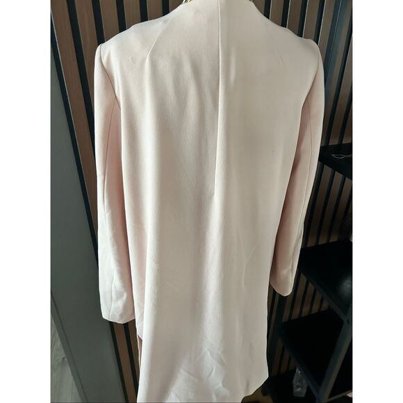 H&M long blazer light pink color size 4 work attire work blazer work outfit - Picture 3 of 7